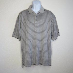 IZOD* Men's Short Sleeve Straight Hem 3 Button Down Golf Polo Shirt~ Size‎ Large